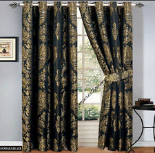 black and gold curtains